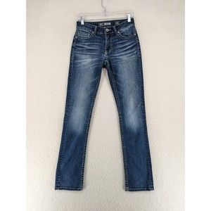 Buckle BKE Alec Straight Leg Medium Wash Stretch Blue Denim Men's 28R (28x30)